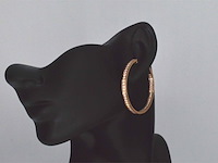 Rosegouden creolen met diamanten - afbeelding 3 van  10