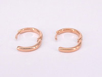 Rosegouden creolen met diamanten - afbeelding 6 van  9