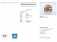 Rosegouden design ring met witte en zwarte briljanten diamanten - afbeelding 9 van  9