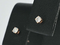 Rosegouden oorbellen diamant - afbeelding 9 van  11