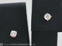 Rosegouden oorbellen met diamant - afbeelding 5 van  11