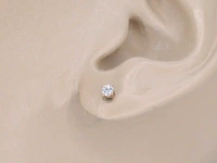 Rosegouden oorbellen met diamant - afbeelding 5 van  12