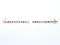 Rosegouden oorhangers met natuurlijke diamanten - afbeelding 5 van  9