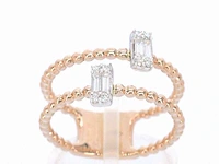 Rosegouden ring diamant - afbeelding 1 van  10