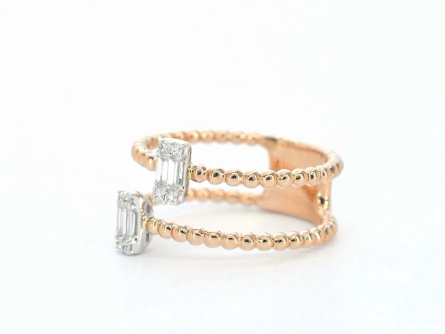 Rosegouden ring diamant - afbeelding 10 van  10