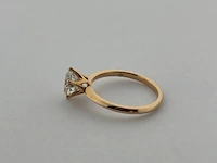 Rosegouden ring met een briljant geslepen diamant - natuurlijk ( igi gecertificeerd ) - afbeelding 2 van  9