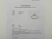 Rosegouden ring met een briljant geslepen diamant - natuurlijk ( igi gecertificeerd ) - afbeelding 6 van  9