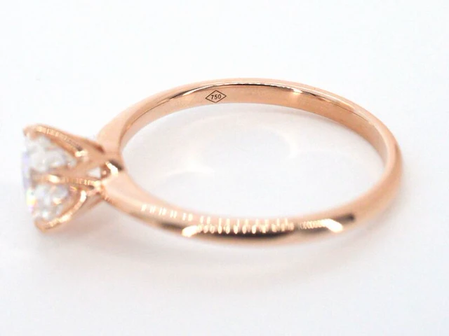 Rosegouden ring met een briljant geslepen diamant van 1.50 carat - afbeelding 2 van  12