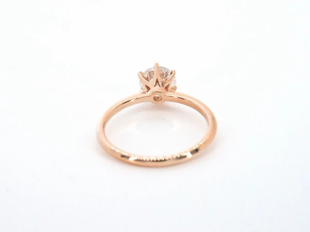 Rosegouden ring met een briljant geslepen diamant van 1.50 carat - afbeelding 8 van  12