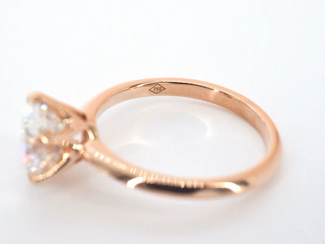 Rosegouden ring met een briljant geslepen diamant van 2.00 carat - afbeelding 10 van  12