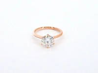 Rosegouden ring met een briljant geslepen diamant van 2.00 carat - afbeelding 6 van  12