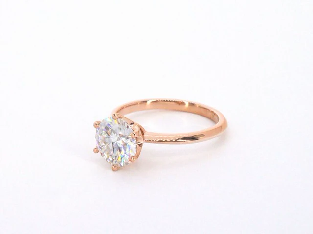 Rosegouden ring met een briljant geslepen diamant van 2.00 carat - afbeelding 8 van  12