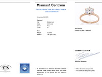 Rosegouden ring met een briljant geslepen diamant van 2.00 carat - afbeelding 3 van  11