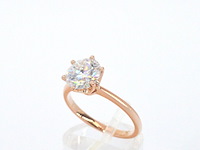 Rosegouden ring met een briljant geslepen diamant van 2.00 carat - afbeelding 4 van  11