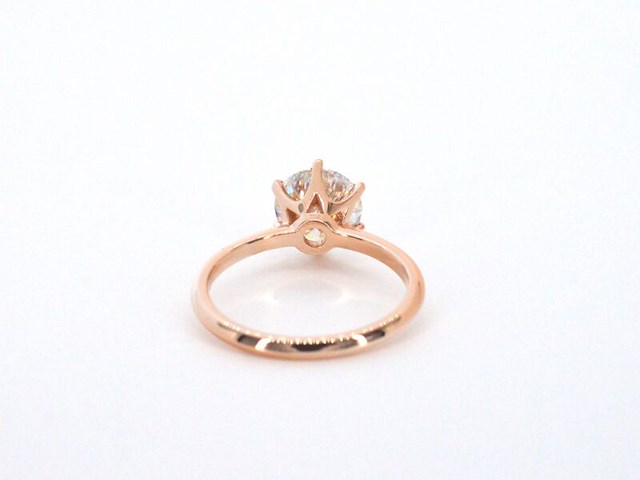 Rosegouden ring met een briljant geslepen diamant van 2.00 carat - afbeelding 8 van  11