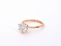 Rosegouden ring met een briljant geslepen diamant van 3.00 carat - afbeelding 11 van  12