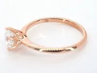 Rosegouden ring met een briljant geslepen diamanten van 1.00 carat - afbeelding 3 van  11