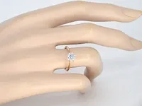 Rosegouden ring met een briljant geslepen diamanten van 1.00 carat - afbeelding 4 van  11
