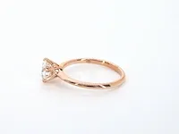 Rosegouden ring met een briljant geslepen diamanten van 1.00 carat - afbeelding 8 van  11