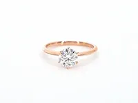 Rosegouden ring met een briljant geslepen diamanten van 1.00 carat - afbeelding 9 van  11