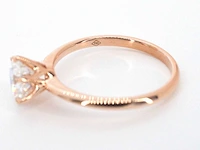 Rosegouden ring met een briljant geslepen diamanten van 1.00 carat - afbeelding 3 van  11