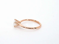 Rosegouden ring met een briljant geslepen diamanten van 1.00 carat - afbeelding 8 van  11