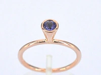 Rosegouden ring met tanzaniet - afbeelding 1 van  11