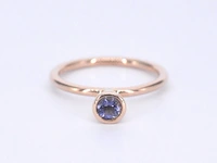 Rosegouden ring met tanzaniet - afbeelding 8 van  11