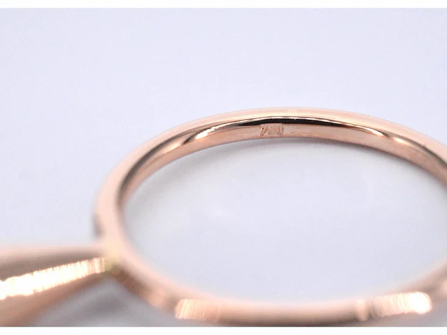 Rosegouden ring met tanzaniet - afbeelding 11 van  11