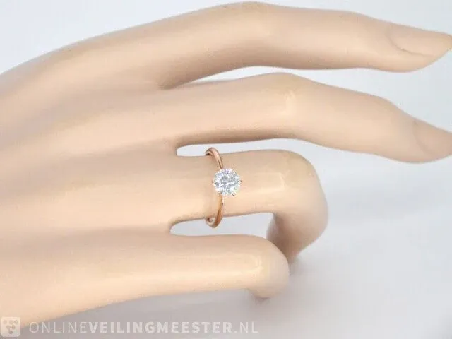 Rosegouden solitair ring met 1.50 carat briljant - afbeelding 4 van  11