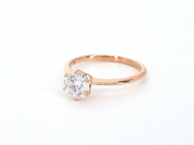 Rosegouden solitair ring met 1.50 carat briljant - afbeelding 10 van  11