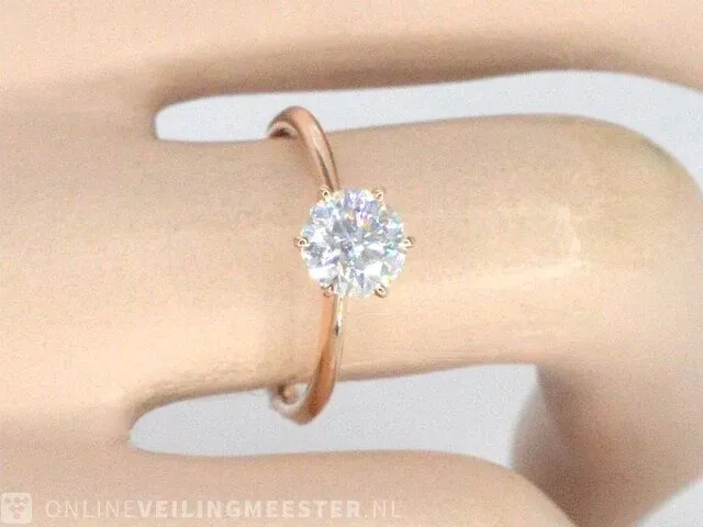 Rosegouden solitair ring met 1.50 carat briljant - afbeelding 11 van  11