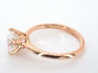 Rosegouden solitair ring met 3.00 carat briljant - afbeelding 2 van  11