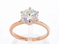 Rosegouden solitair ring met 3.00 carat briljant - afbeelding 1 van  11
