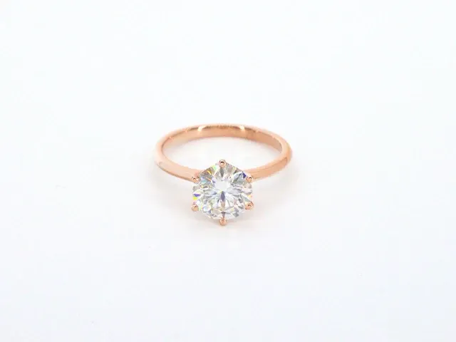 Rosegouden solitair ring met 3.00 carat briljant - afbeelding 8 van  11