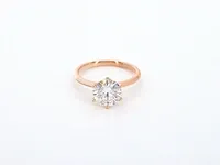 Rosegouden solitair ring met 3.00 carat briljant - afbeelding 8 van  11