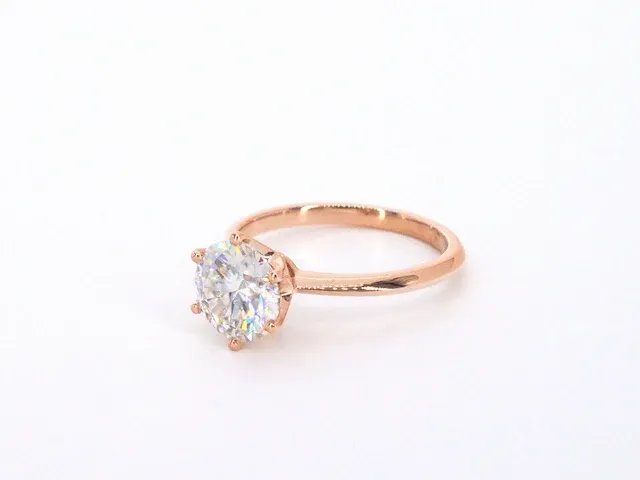 Rosegouden solitair ring met 3.00 carat briljant - afbeelding 10 van  11