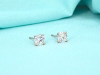 Rosegouden solitaire diamanten oorbellen van 2.00 carat - afbeelding 8 van  8