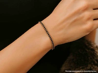 Rosegouden tennisarmband met 2.80 carat aan zwarte diamanten - afbeelding 2 van  9