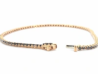 Rosegouden tennisarmband met 2.80 carat aan zwarte diamanten - afbeelding 3 van  9