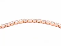 Rosegouden tennisarmband met 5.00 carat diamanten - afbeelding 5 van  6