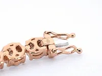 Rosegouden tennisarmband met 5.00 carat diamanten - afbeelding 6 van  6