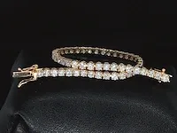 Rosegouden tennisarmband met 5.16 carat briljant geslepen diamanten - afbeelding 1 van  8