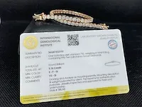 Rosegouden tennisarmband met 5.16 carat briljant geslepen diamanten - afbeelding 3 van  8