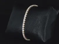 Rosegouden tennisarmband met 5.16 carat briljant geslepen diamanten - afbeelding 4 van  8