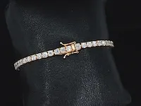 Rosegouden tennisarmband met 5.16 carat briljant geslepen diamanten - afbeelding 6 van  8