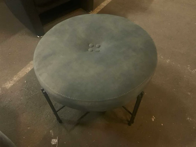 Rosi gestoffeerd bijzettafel/footstool rond - afbeelding 2 van  4