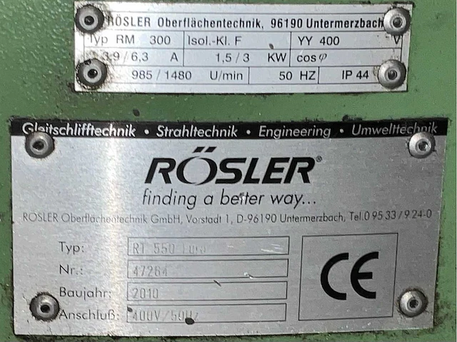 Rösler rt 550 euro poliermachine / rondvibrator - afbeelding 7 van  7