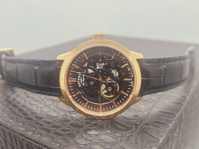 Rotary les originals skeleton horloge - limited edition 461/500 - afbeelding 1 van  6