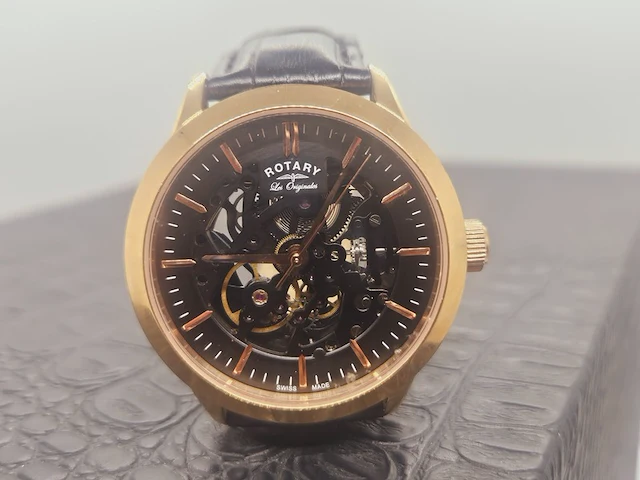 Rotary les originals skeleton horloge - limited edition 461/500 - afbeelding 4 van  6